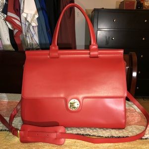 New Jenna Emma Traveler 39 Bag Crimson Red Leather